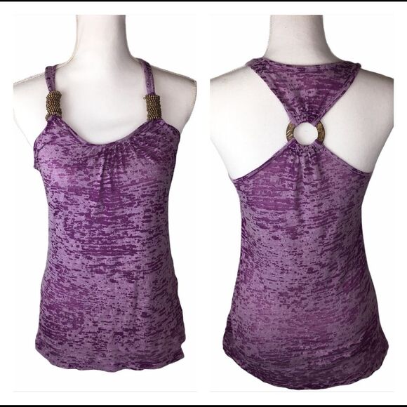 Maurices Purple Burnout Racerback Tank Top Sz M - Picture 1 of 11